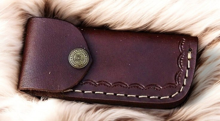Handmade Folding Knife – 3" Damascus Steel Blade