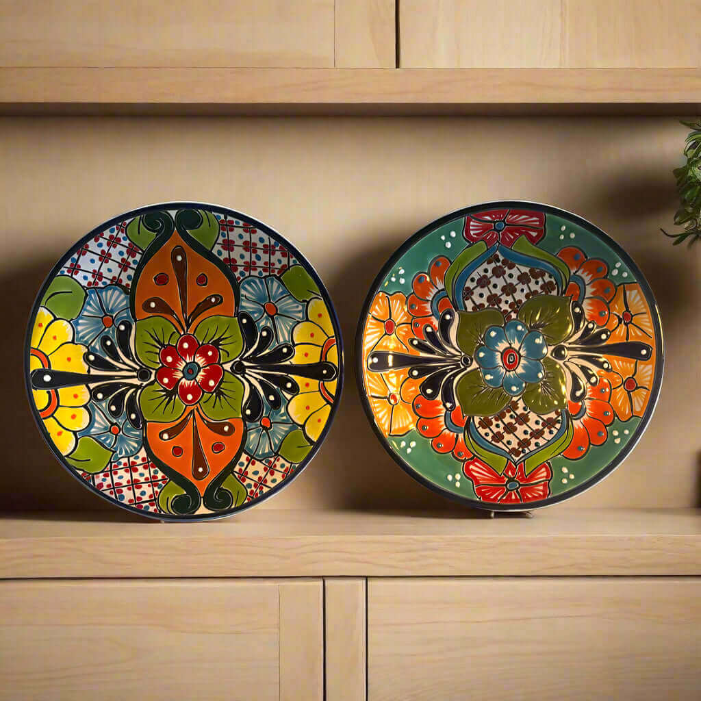 11.5" Talavera Dinner Plate | Hand-Painted Mexican Folk Art Dish