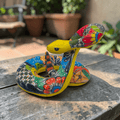 Colorful Talavera Snake Sculpture | Handmade Ceramic Art