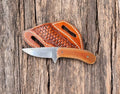 Custom Cowboy Knife with Rasp Steel Blade & Micarta Handle