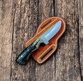 Custom Cowboy Knife with Sheep Horn Handle – 8.5"