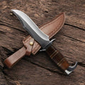 Handmade Carbon Steel Bowie Knife – 14" with Wood Handle