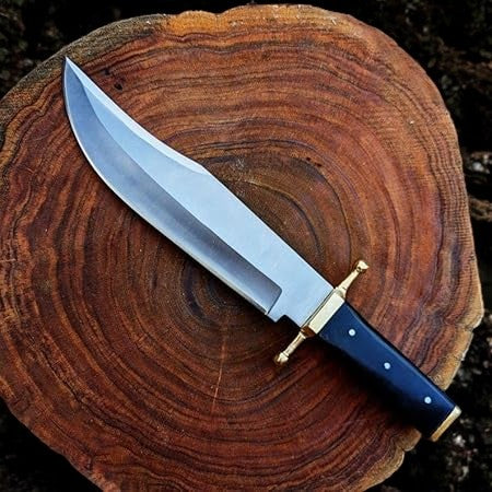Handmade Bowie Knife – D2 Steel Blade & Buffalo Horn Handle