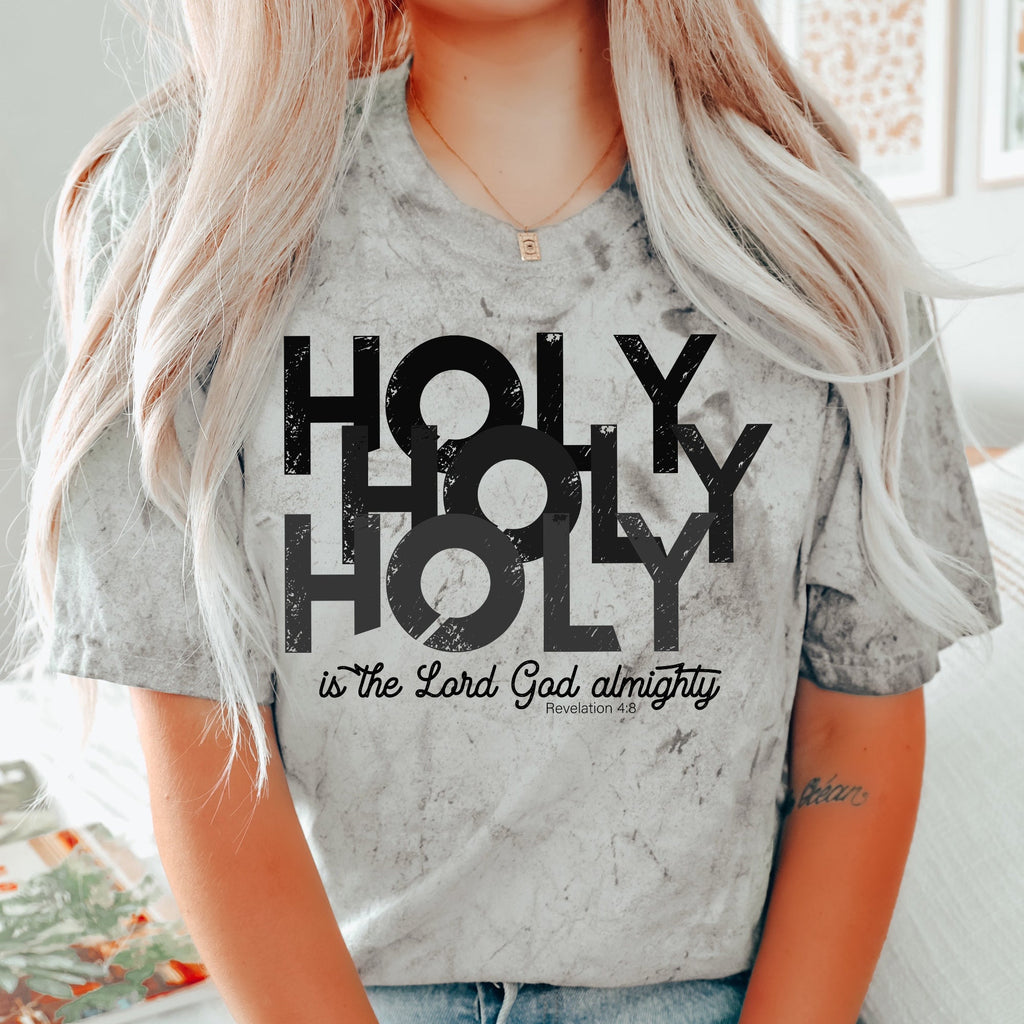 Holy Lord God Almighty Religious Christian Jesus Faith Gospel Color Blast Comfort Colors Tee