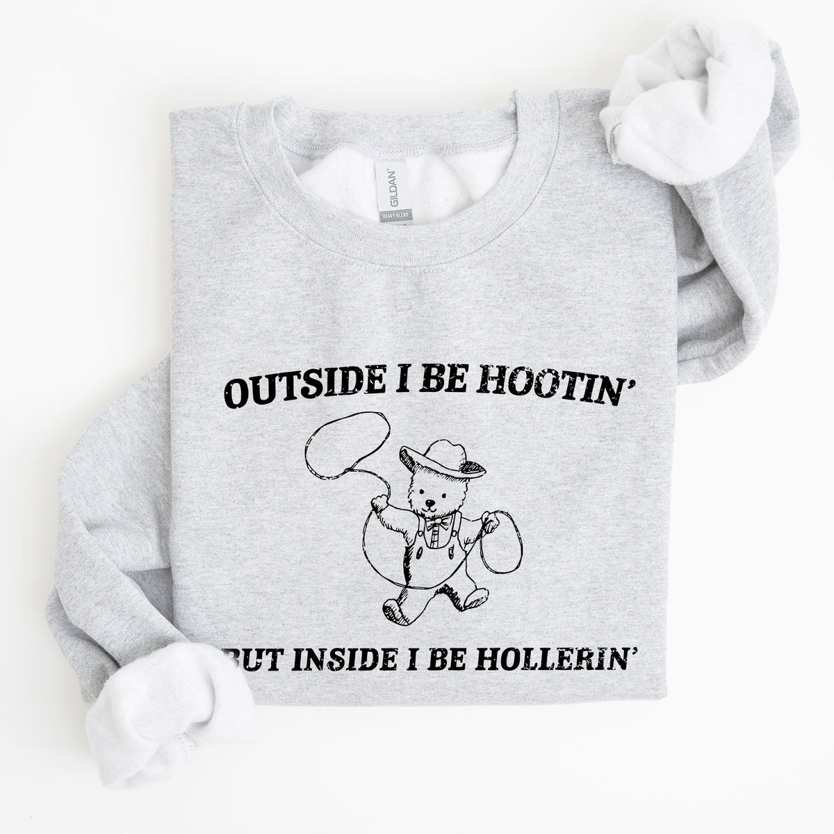 Hootin Hollerin Bear Meme Graphic Illustration For Meme Fans Everywhere Sweatshirt