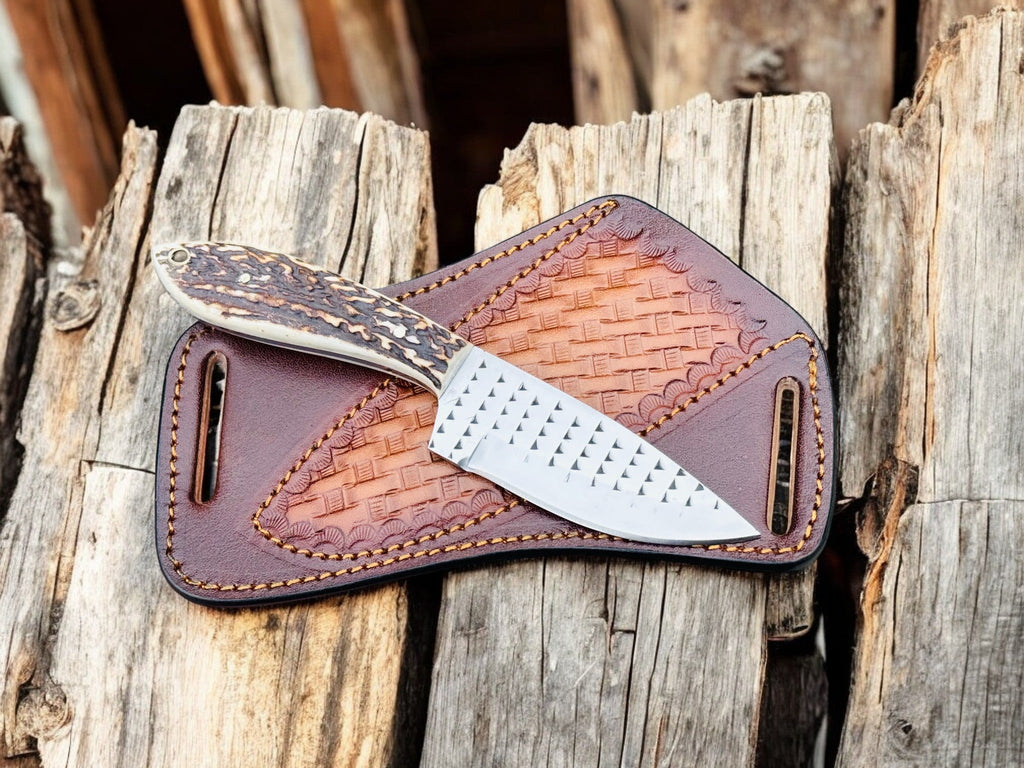 Handmade Cowboy Knife – Rasp Tool Steel & Antler Handle