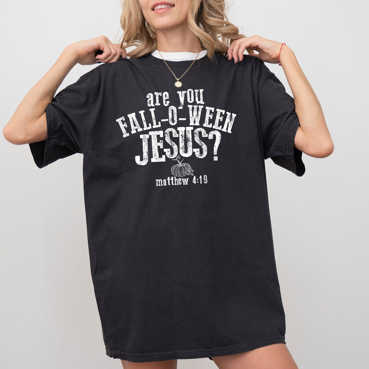 Are You Fall-O-Ween Jesus Skeleton Ghost Spooky Witch Aesthetic Meme Halloween Costume Comfort Colors Tee