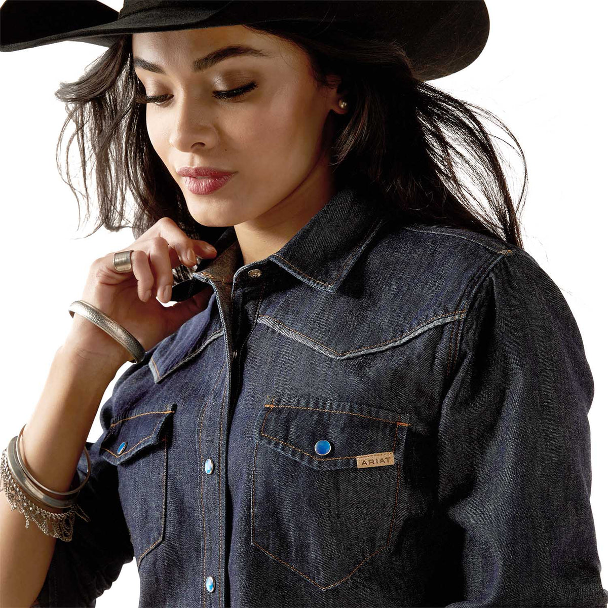 Ariat Women's Farriday Denim Long Sleeve Shirt