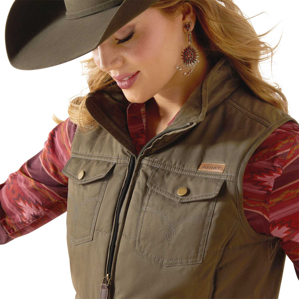 Ariat Womens Grizzly Quilted Vest – Lightweight Insulated Outdoor Vest