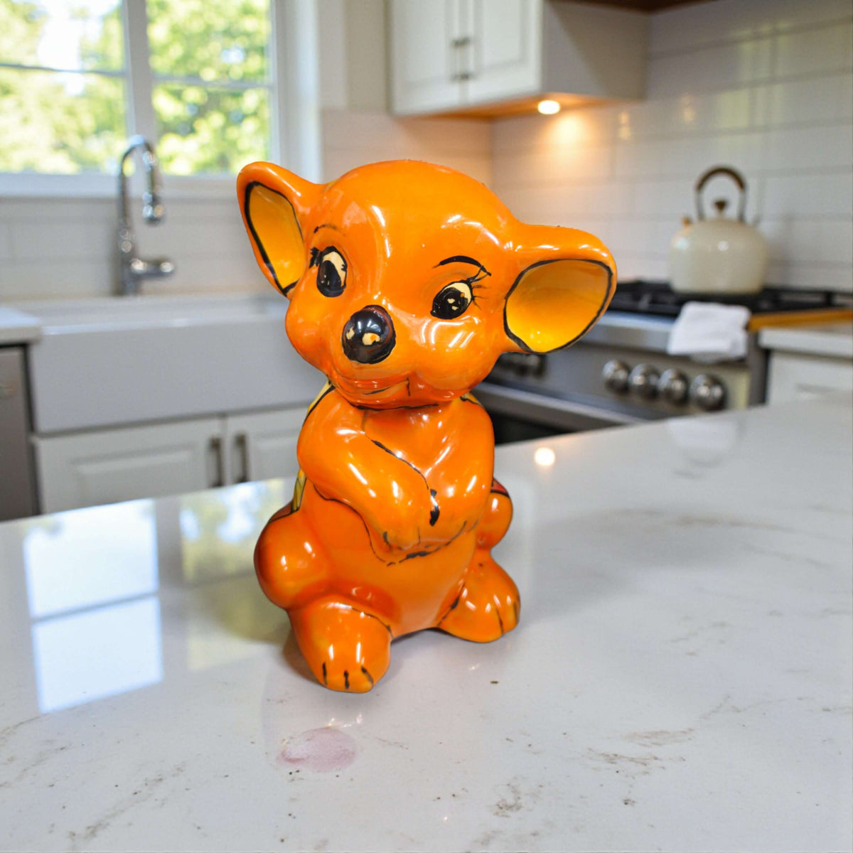 Bright Talavera Mouse Figurine | Mexican Folk Art Accent