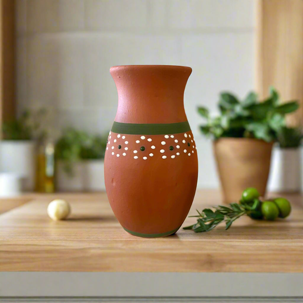 Hand-Painted Barro Talavera Vase | Vibrant Mexican Flower Pot