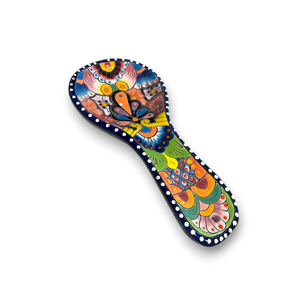 Hand-Painted Talavera Spoon Rest | Colorful Mexican Kitchen Decor