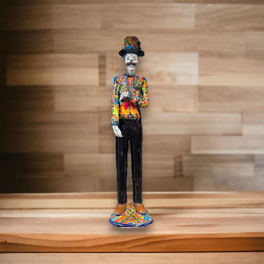 Talavera Skeleton Bride & Groom Set | Day of the Dead Pottery