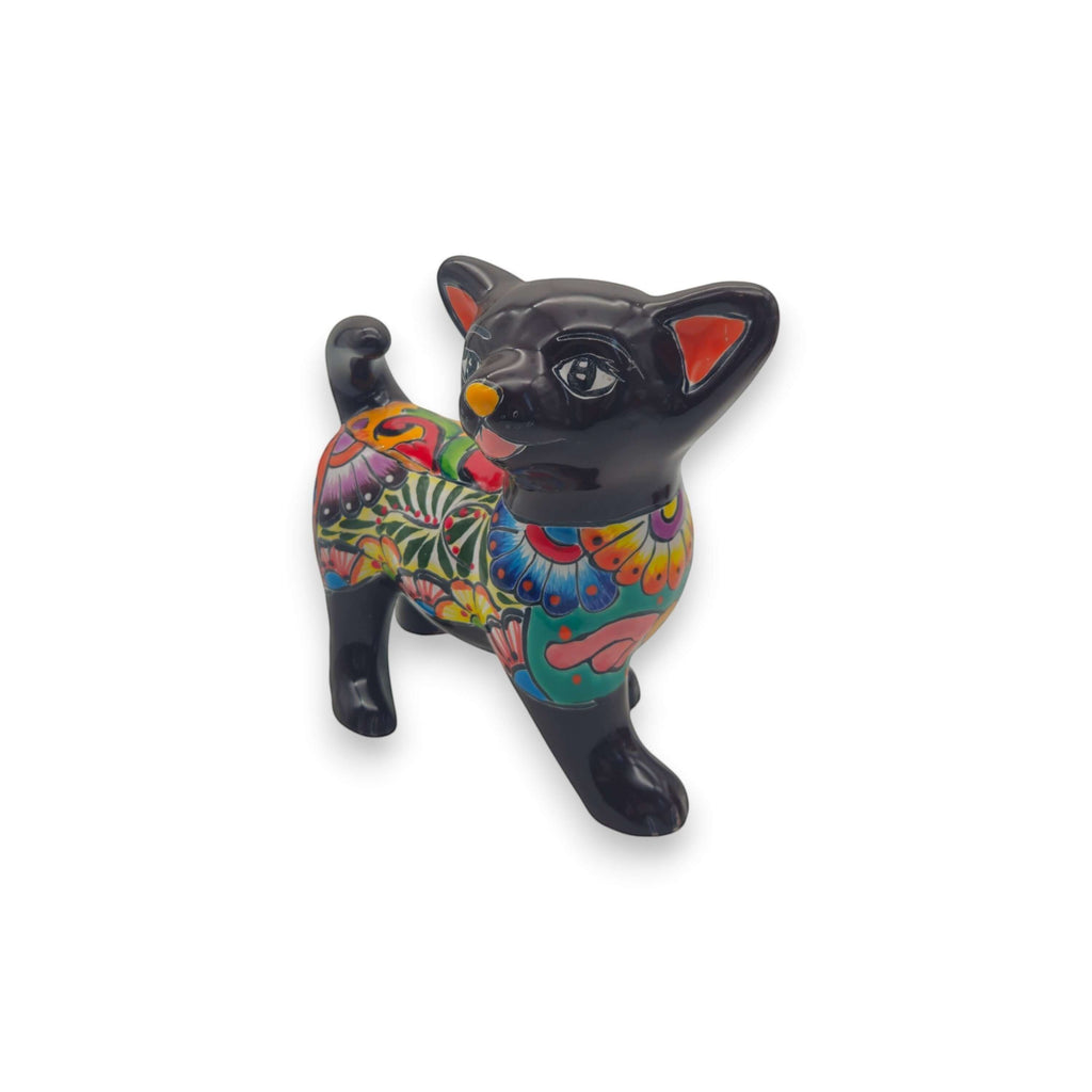 Talavera Chihuahua Dog Figurine | Handmade Mexican Art