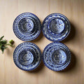 Talavera Dinnerware Set | 20-Piece Blue & White Tableware for 4