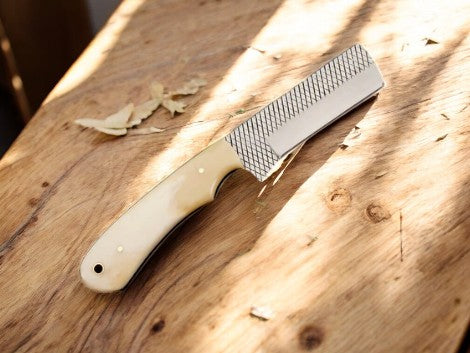 Custom Handmade Bull Cutter Knife – Bone Handle