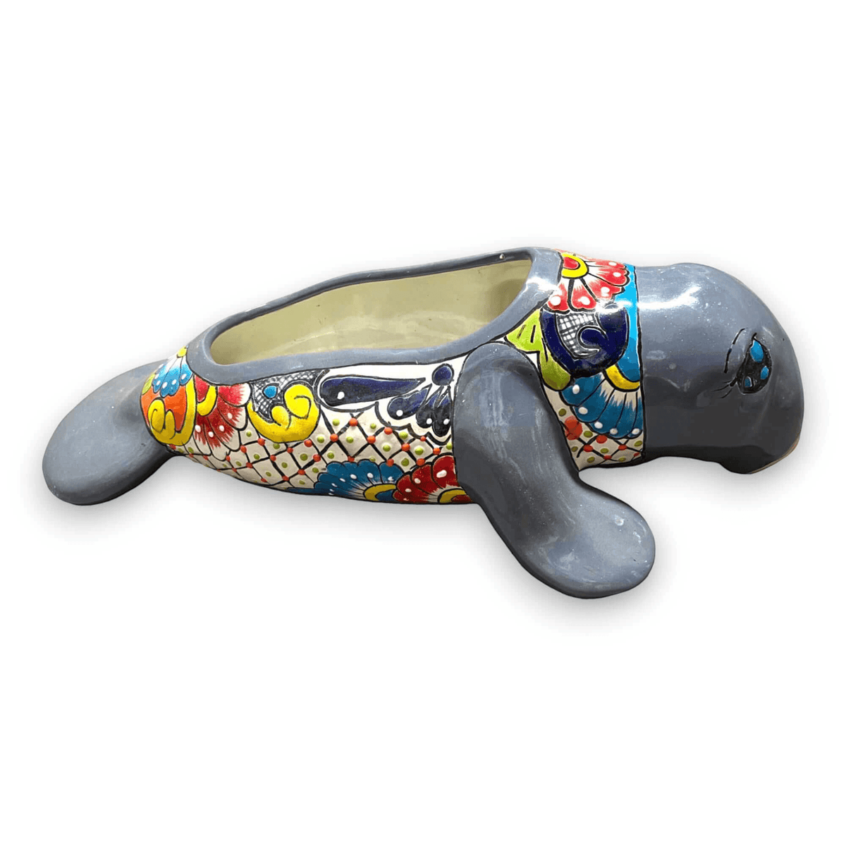 Mexican Handmade Seal Planter | Colorful Talavera Seal