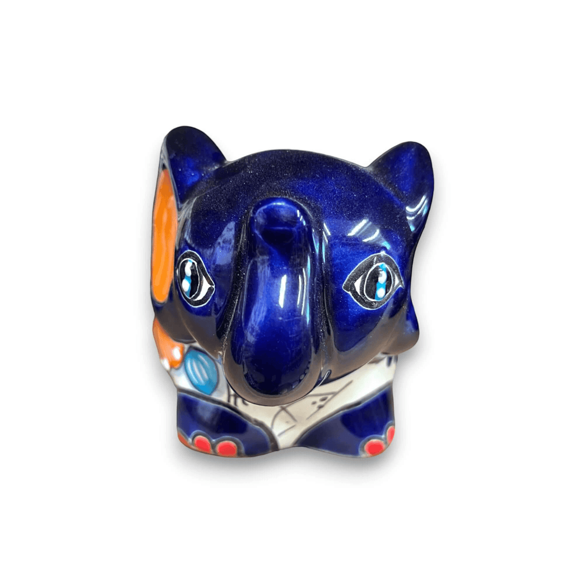 Small Hand-Painted Talavera Elephant Flower Pot | Talavera Planter