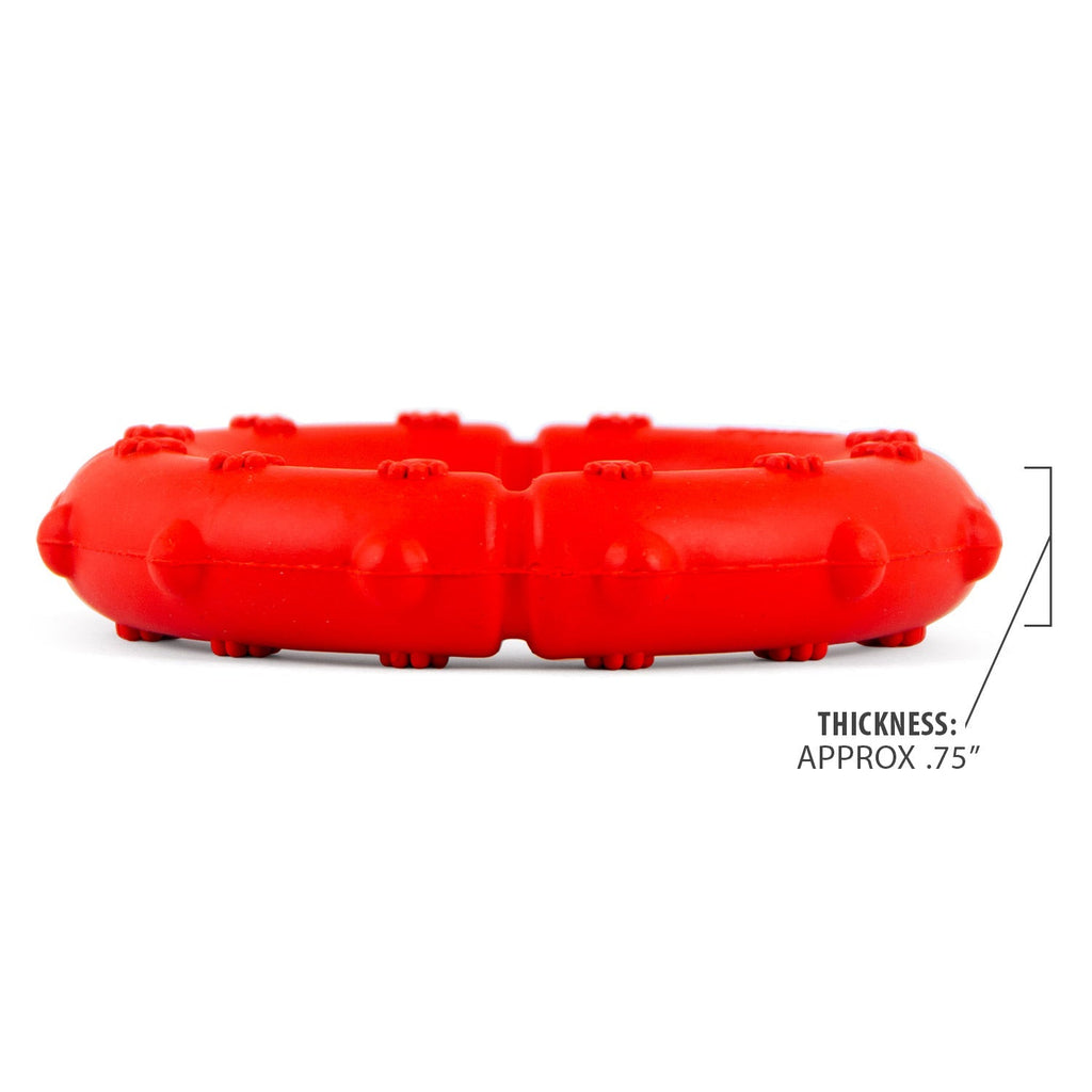 Jeffers Paw Ring Tugger Natural Rubber Dog Dental Chew & Fetch Toy