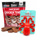 Jeffers Stuffable Dog Chew Toys with Chicken Breast Jerky Treats Kit