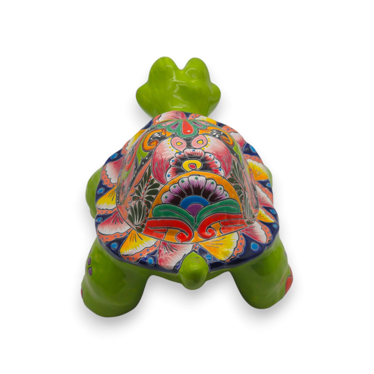 Large Talavera Turtle Statue | Hand-Painted Mexican Ceramic