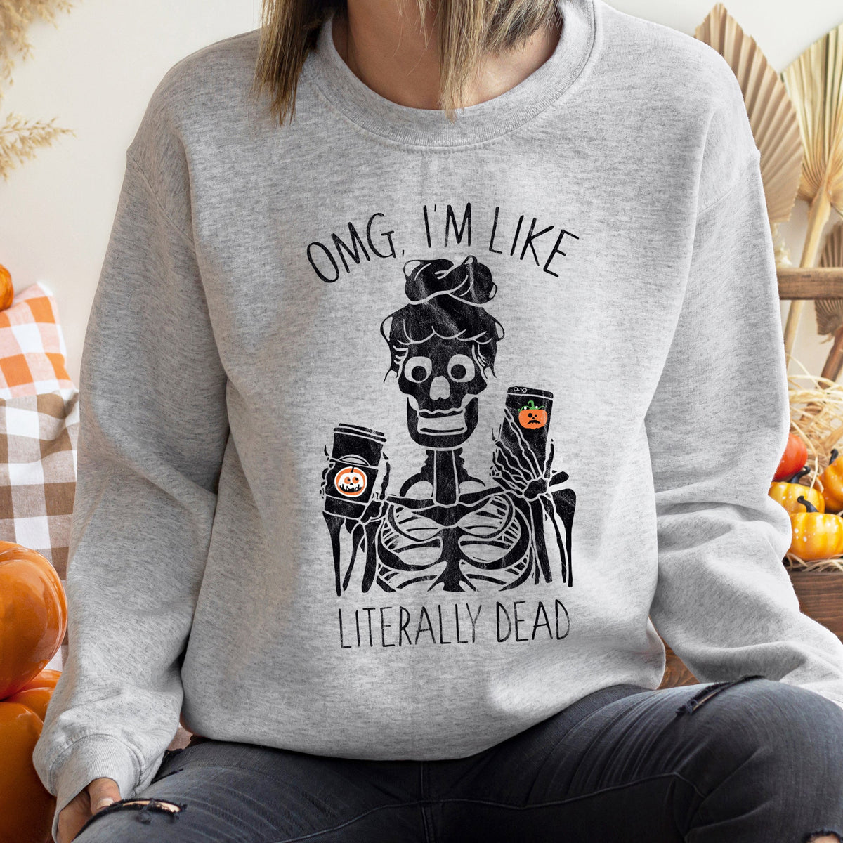 Literally Dead Vintage Halloween Sweatshirt