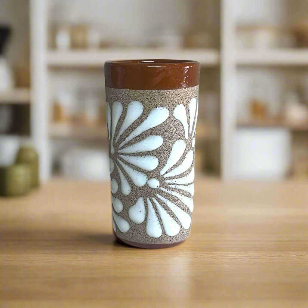 Rustic Talavera Shot Glass | Handmade Mexican Ceramic Drinkware