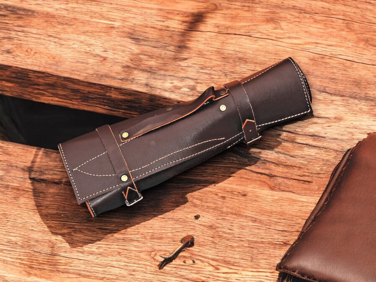 Handmade Damascus Kitchen Knives Set – Bone & Rosewood
