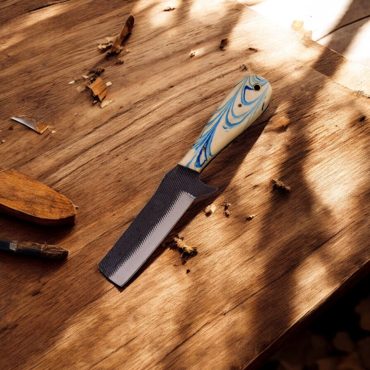 Custom Handmade Bull Cutter Knife – 8" File Tool Steel