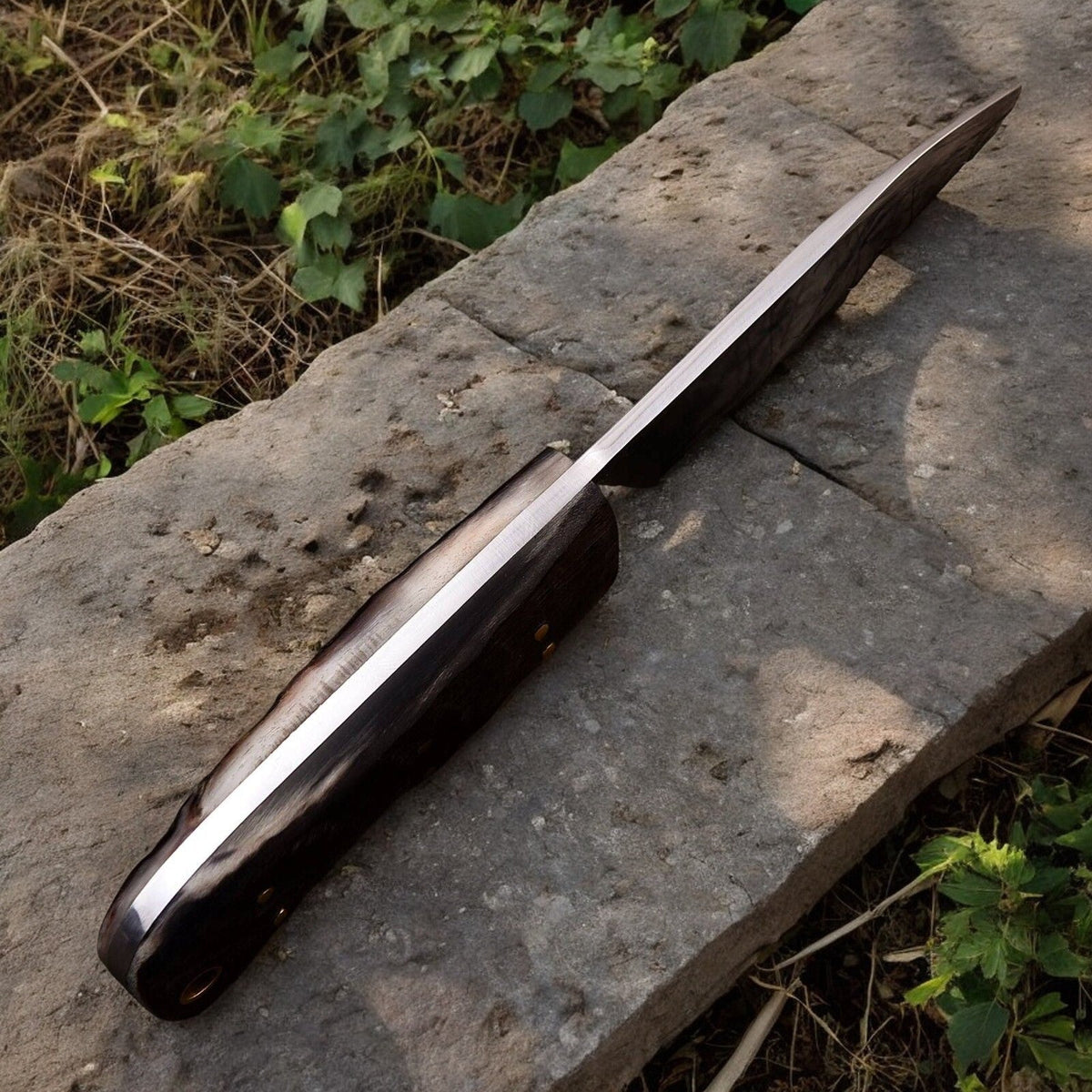 Premium Handmade Hunting Knife with Sheep Horn Handle