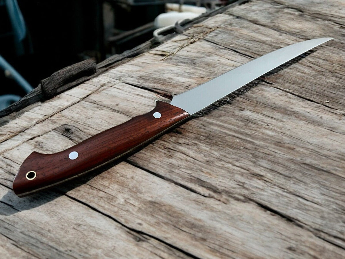 Handcrafted Rosewood Fillet Knife - Precision at 14.4