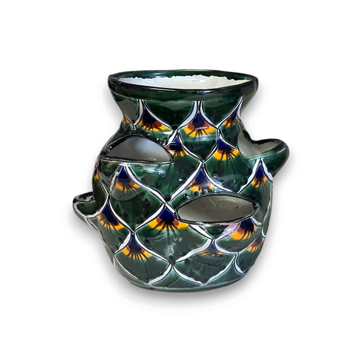 Talavera Strawberry Planter | Green Peacock Design