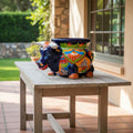 Talavera Bull Planter | Vibrant Mexican Ceramic Pottery