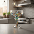 Confetti Hand-Blown Margarita Glass | Mexican Artisan Barware