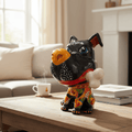 Talavera Dog with Bone | Hand-Painted Ceramic Canine Decor