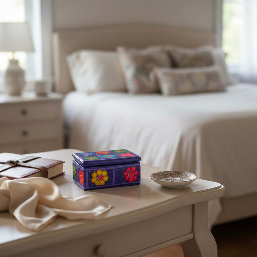 Guerrero Jewelry Box | Mexican Ceramic Earring Holder