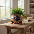 Talavera Cow Planter | Handmade Mexican Pottery for Home & Garden