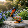 Talavera Pelican Statue | Hand-Painted Mexican Ceramic Decor