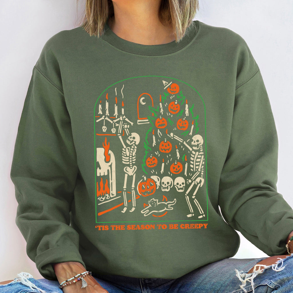 Tis The Season To Be Creepy Graphic Sweatshirt